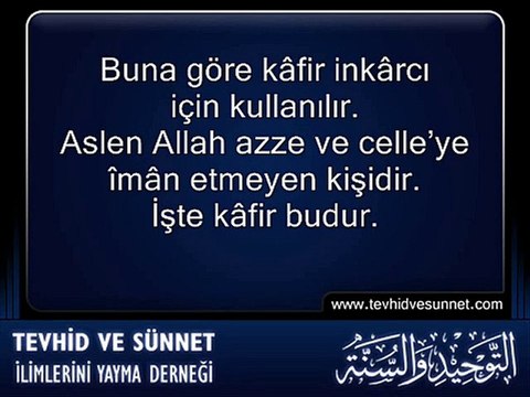 AKÎDE ◆ Kafir ile Müşrik Arasındaki Fark Nedir ?