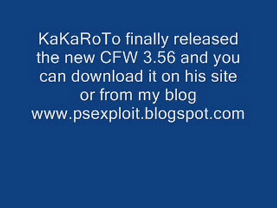 Kakaroto's custom firmware 3.56 for ps3 released!