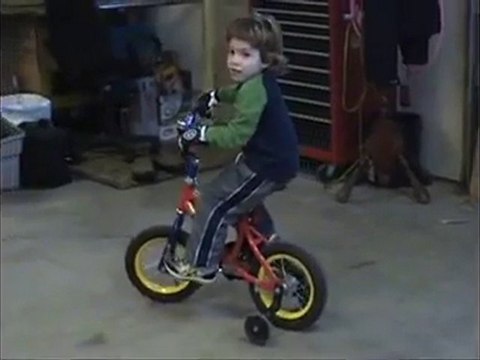 son first week of bmx tricks after cleans bike parts dec 2010