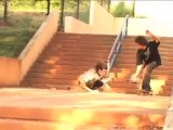 Justin Figueroa takes a slam while on the Skate Rock tour
