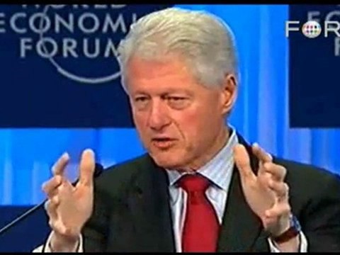 Clinton Backs Millennium Development Goals at Davos