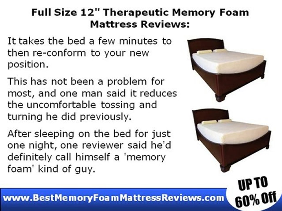 Full Size Therapeutic Memory Foam Mattress