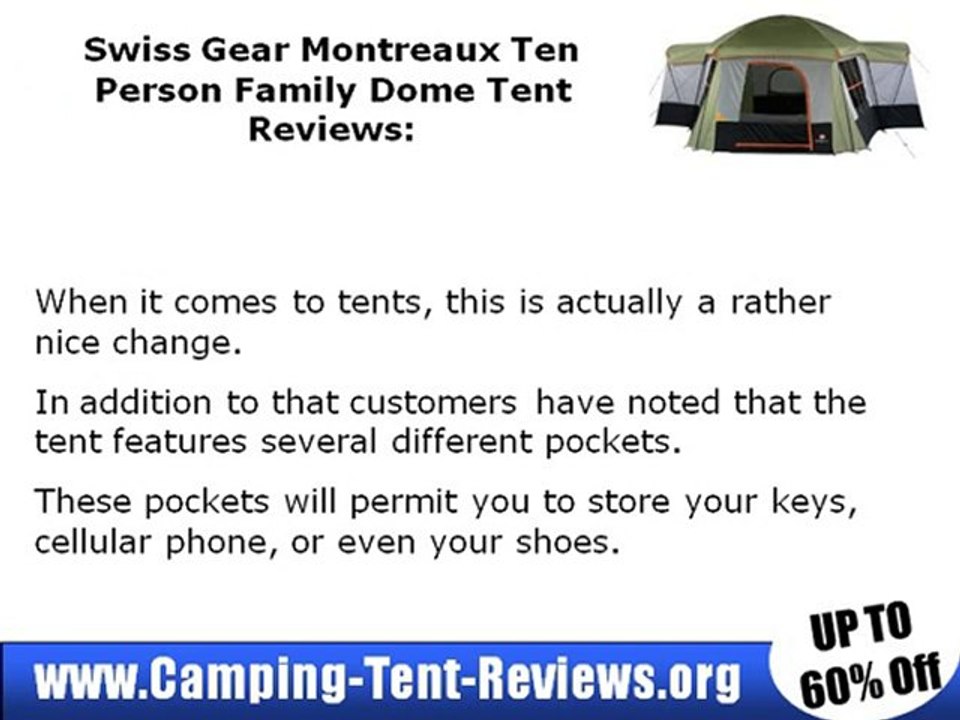Swiss Gear Montreaux Ten Person Family Dome Tent