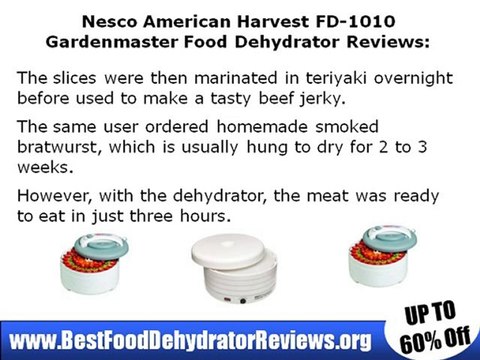 Nesco American Harvest FD-1010 Food Dehydrator