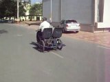 Electric powered 3 wheeled, 3 Seater scooter