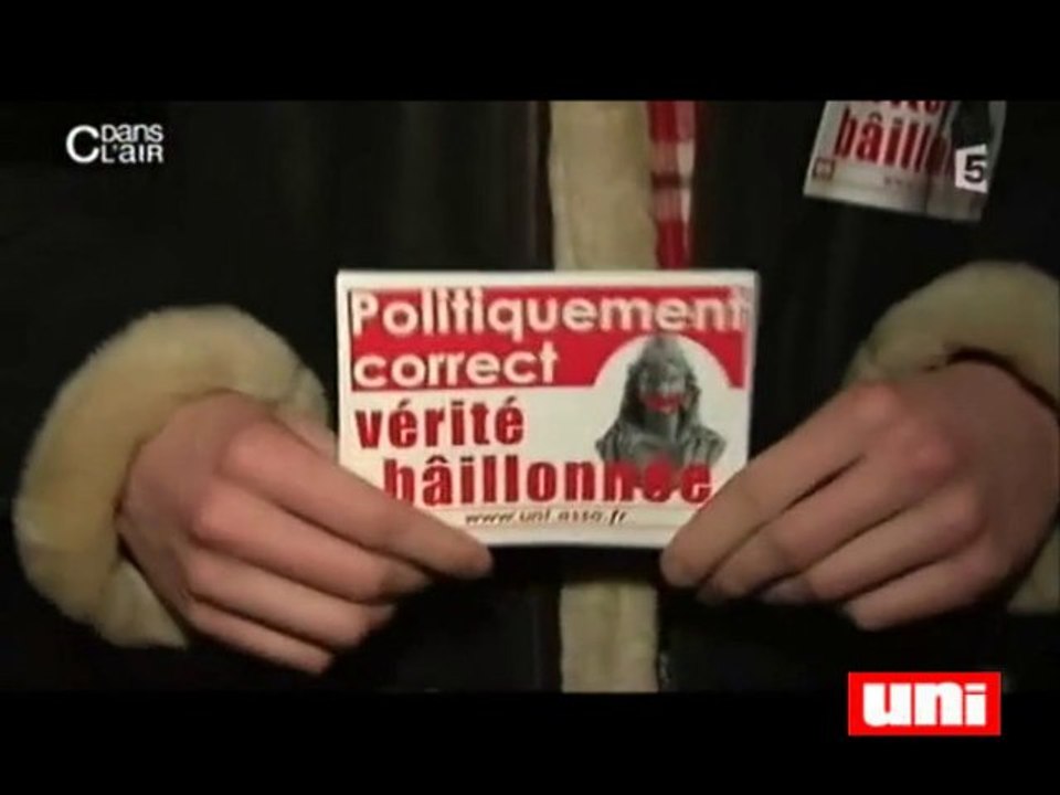 Soutien de l'UNI à Eric Zemmour - France 5