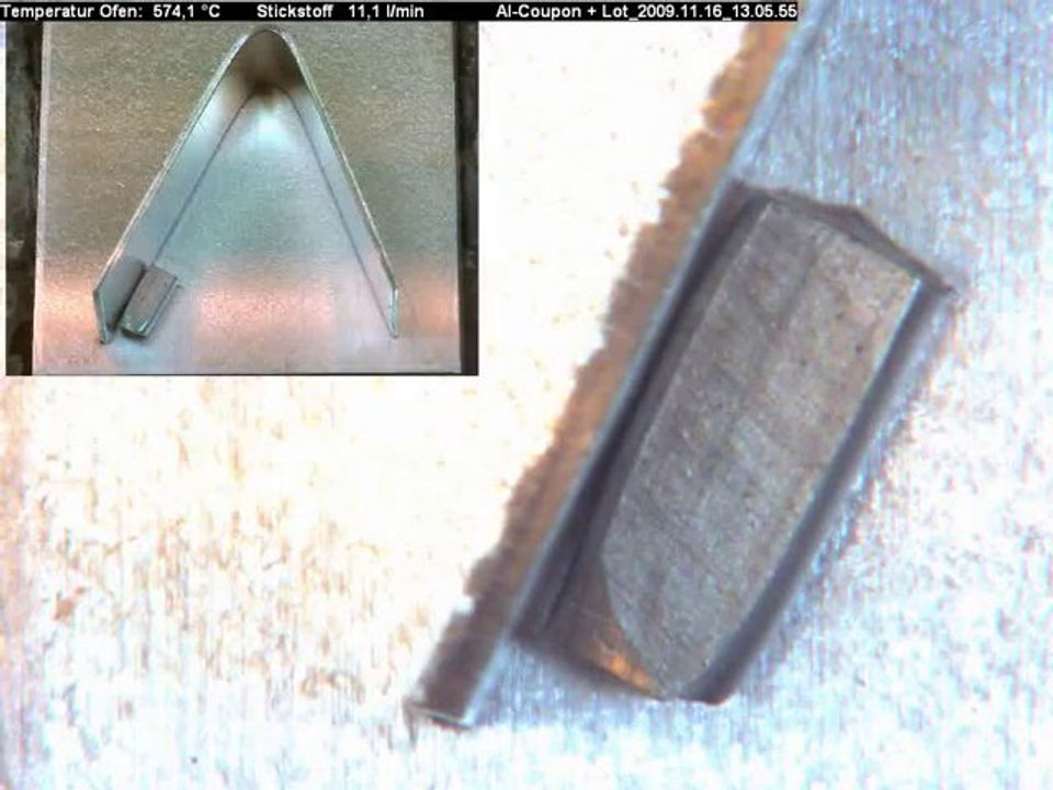 Aluminium Coupon with Filler Metal, Detail View