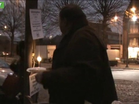 Tournai - Des crêpes cuites à l'éclairage public
