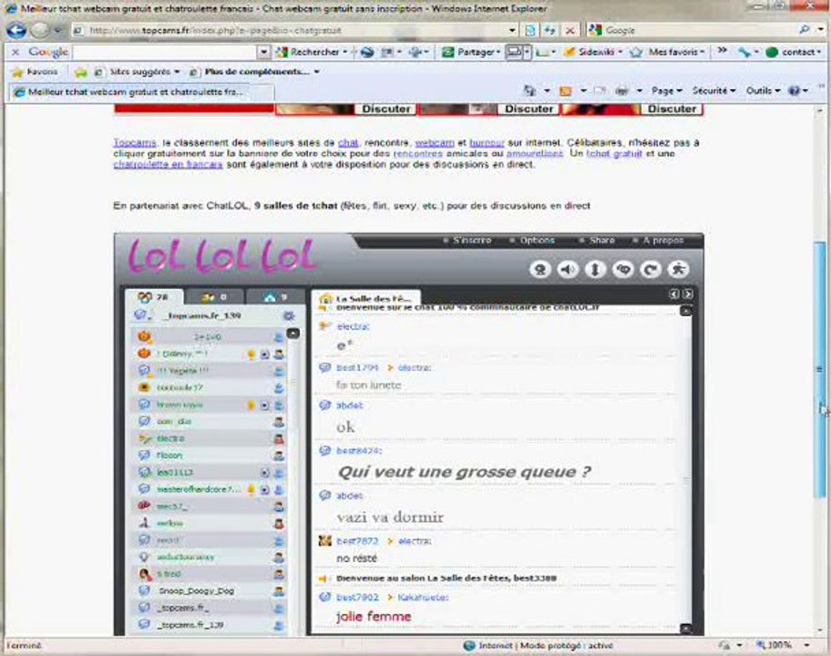Tchat Webcam Gratuit