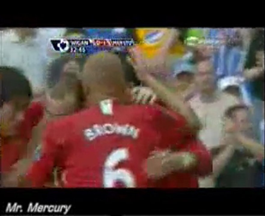 Rooney gets tripped, C. Ronaldo Penalty Kick Goal -- Manchester United vs Wigan