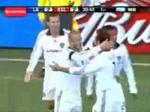Beckham 2nd Goal on Free kick - La Galaxy vs Real Salt Lake