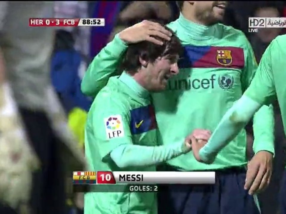 Hercules - FC Barcelona 29.01.2011  Highlights HD