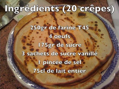 Recette des crêpes - pâte à crêpes