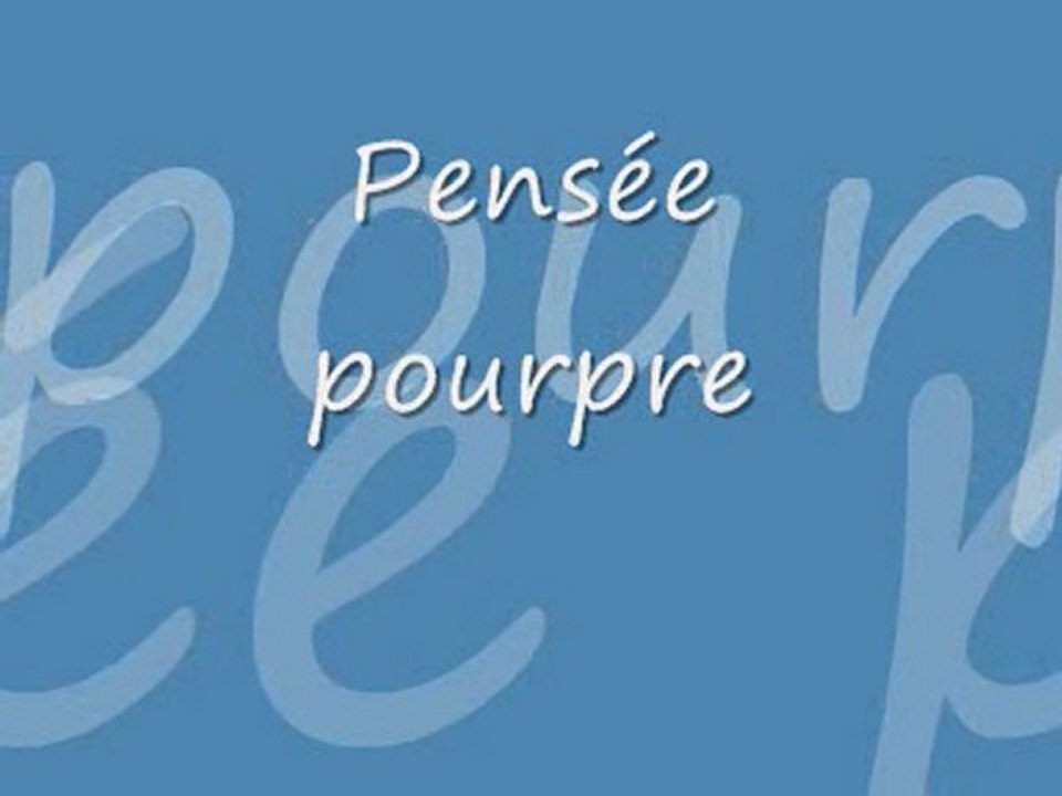 pensee pourpre