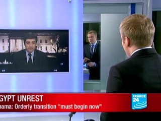 Egypt unrest - USA:Obama: Orderly transition "must begin now