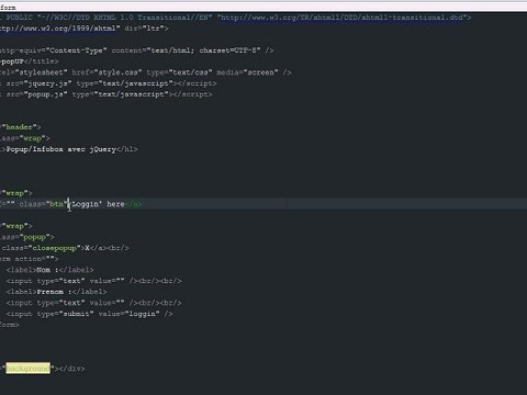 Tutoriel JQUERY : Créer et animer un POPUP avec JQUERY