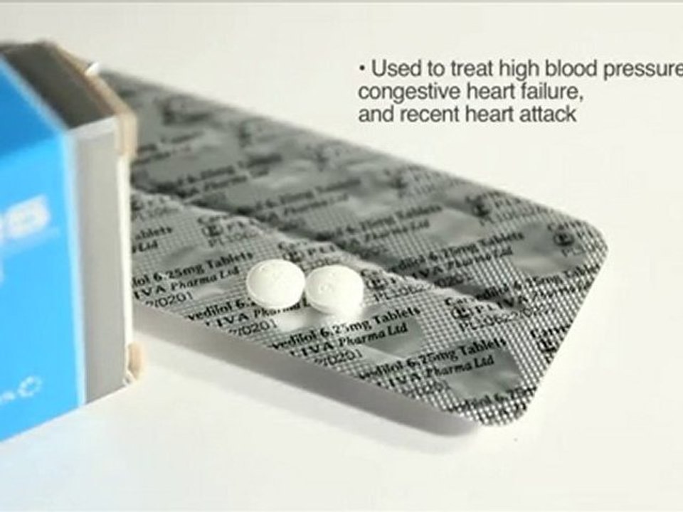 Carvidilol coreg 6 25 mg tablets video dailymotion