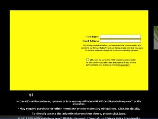 Mc Donalds Gift Card - Click HERE to Claim it