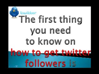 How To Get Twitter Followers