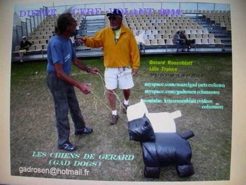 Dieppe cerf-volants 2010, Gerard et ses chiens