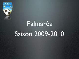 Palmarès 2009-2010