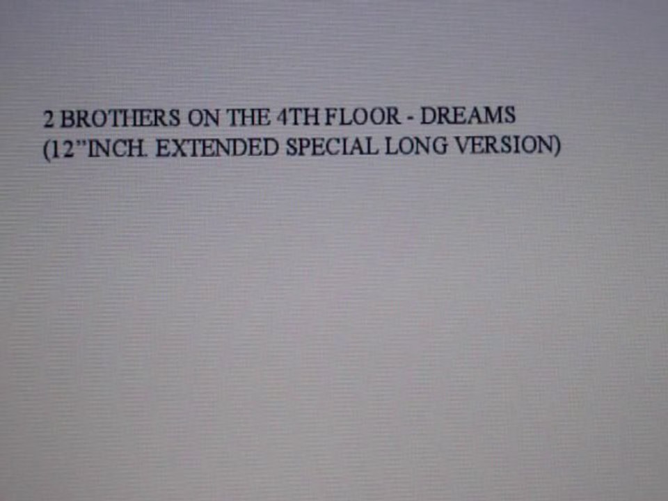 2 Brothers On The 4th Floor - Dreams