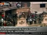Reporta Al Jazeera enfrentamientos en Plaza Tahrir