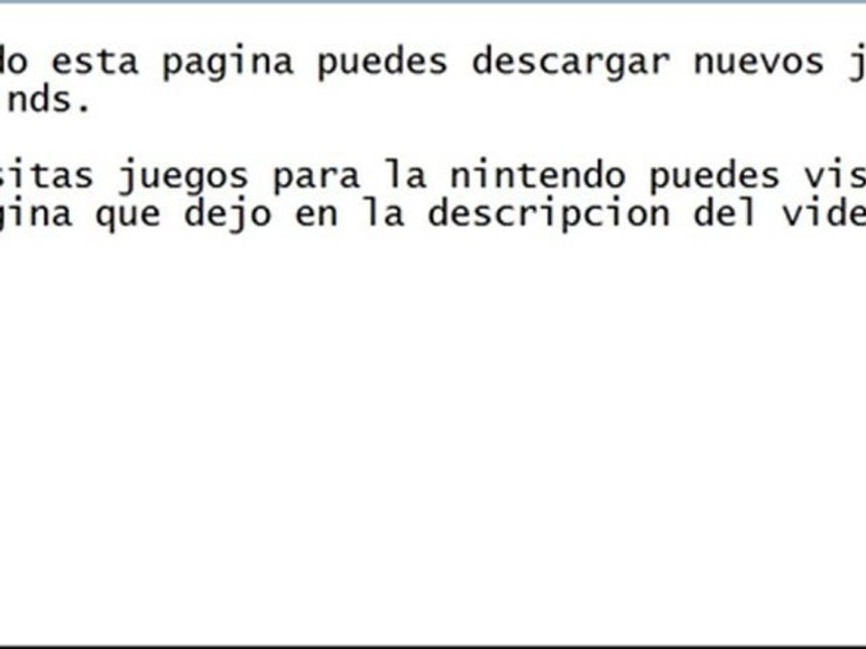 Como descargar juegos para la nintendo DS.