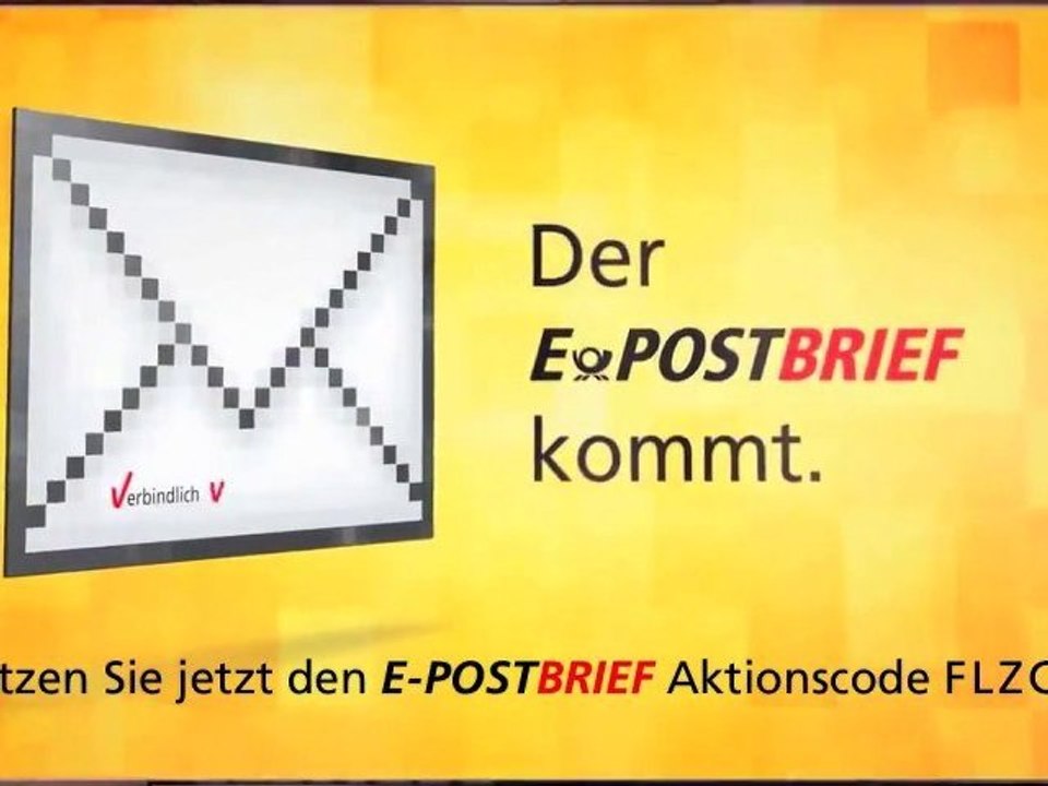 EPOSTBRIEF Werbung - Aktionscode FLZCJE - Deutsche Post
