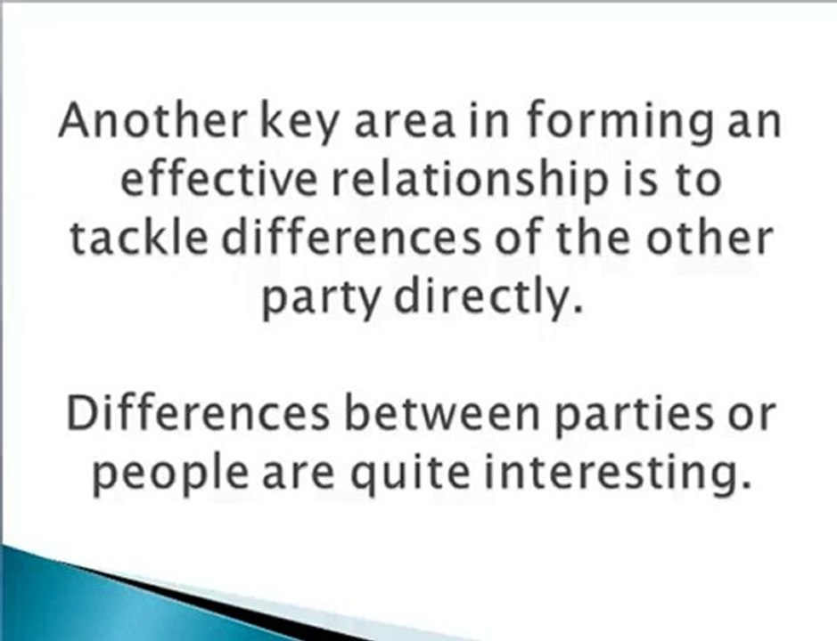 Creating Effective and Efficient Relationships