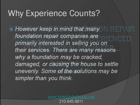 Experience Counts - Foundation Repair in San Antonio