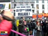 Des usagers de la SNCF manifestent à St-Lazare