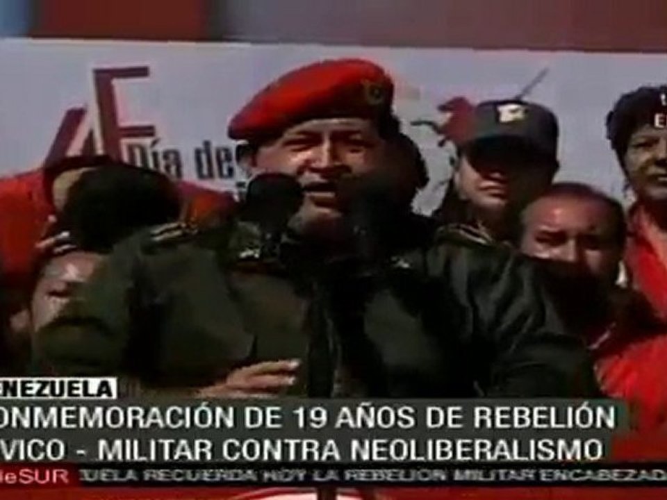 Celebran en Venezuela el inicio de la revolución bolivariana