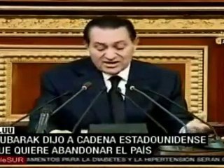 "Ahora mismo lo que me importa es mi país, me importa Egipto": Mubarak
