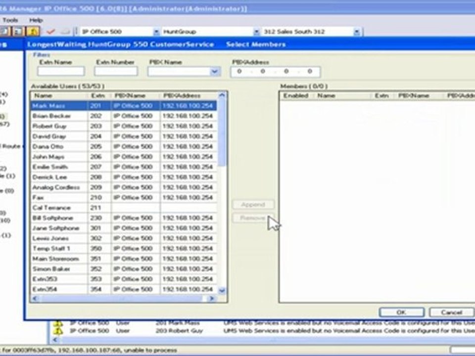 Creating Hunt Groups in Avaya IP Office Manager