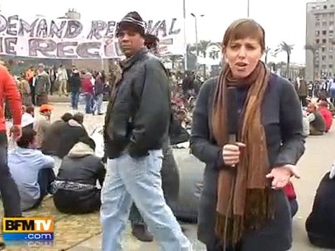 Egypte : la vie s'organise place Tahrir au Caire