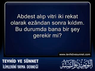 Vitri Kılmadan Sabah Namazı Vakti Girse Ne Yapılmalıdır ?