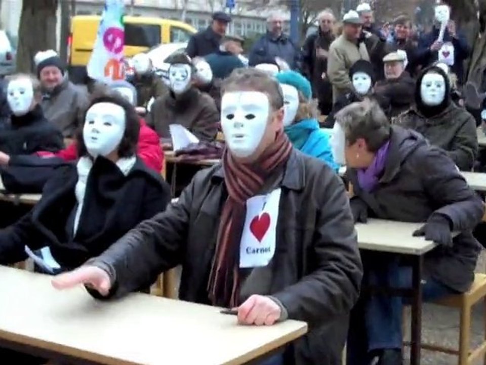 Arras : manifestation devant le lycée Carnot, le 5 février