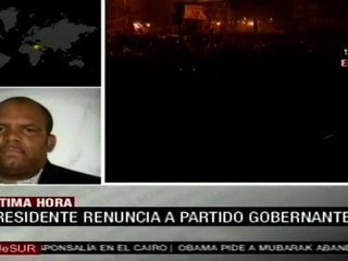 Mubarak renuncia a la presidencia de su partido