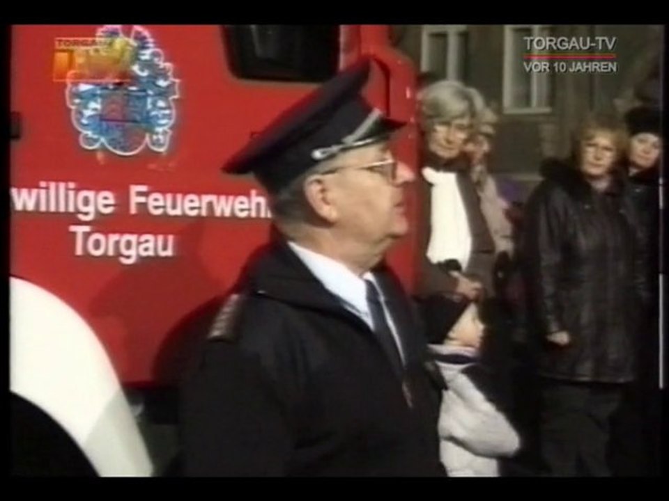 Torgau vor zehn Jahren - Übergabe Tanklöschfahrzeug