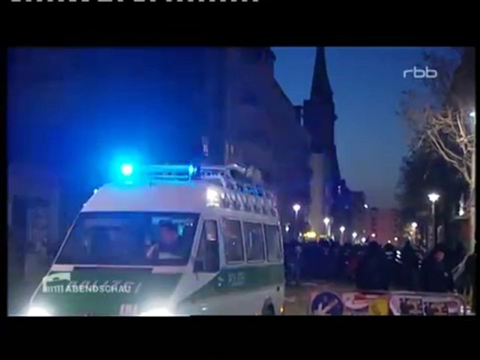 Linke gewaltdemo in berlin 29.01.2011 (rbb)