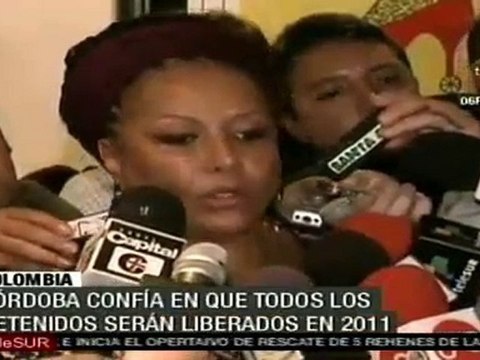 Piedad Córdoba confía enq ue todos los retenidos serán li