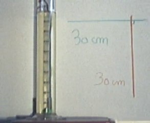 Chute d'une bille dans l'huile