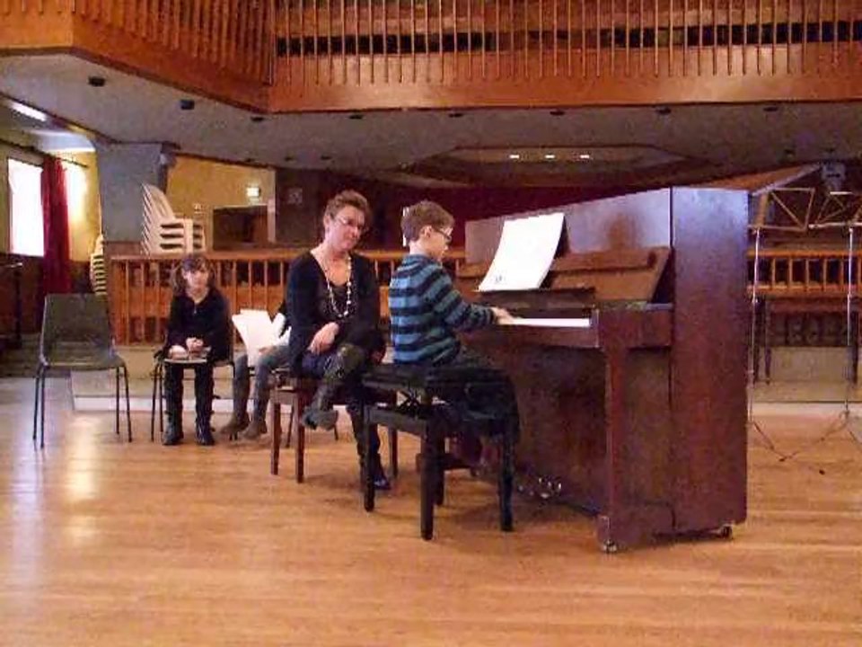 Arthur à son audition de piano