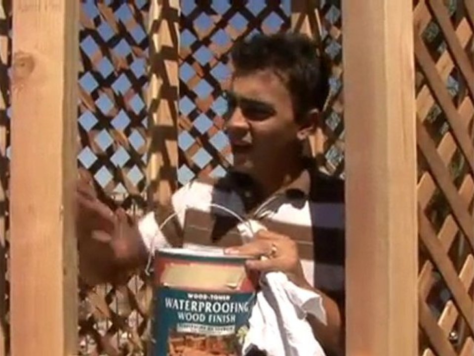 How to Build a Gazebo - 19.Staining a Gazebo