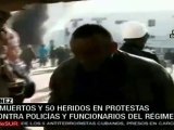Siete muertos y 50 heridos en protestas contra policias y funcionarios del régimen