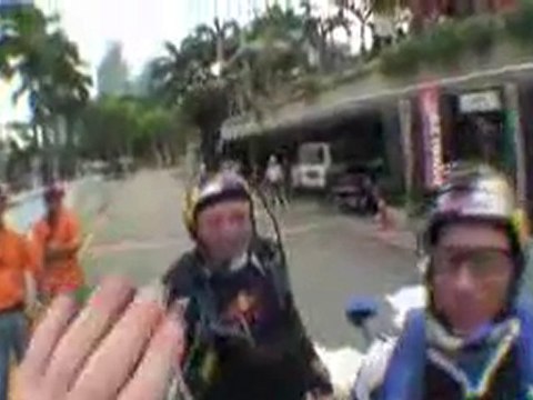 B.A.S.E. jump off 800 ft KL Tower with Miles Daisher