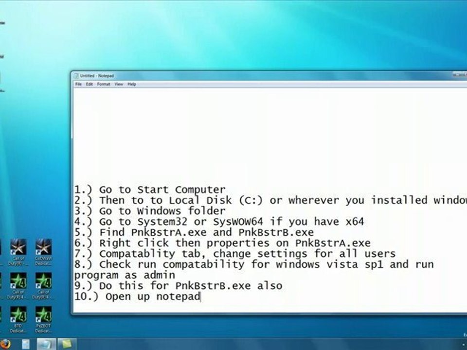 Windows 7 PunkBuster Fix