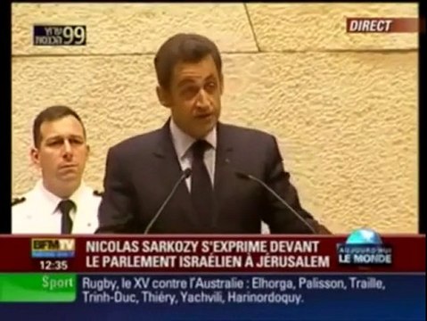 Sarkozy le sioniste complice du massacre des Palestiniens