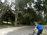 Unicycle rider at the Alafia River State Park Trailhead